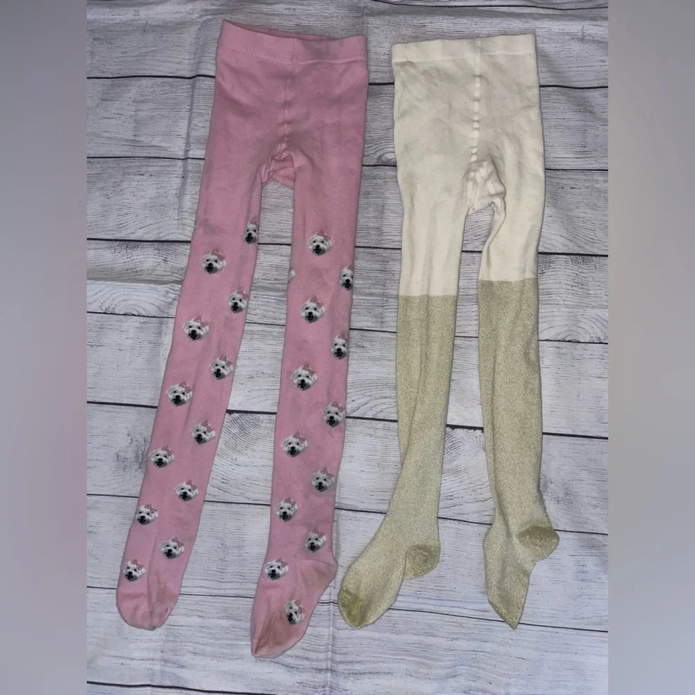 Kids Panda and Two-Tone Sweater Tights Bundle